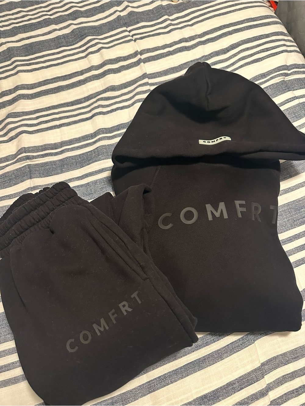 Comfort Black Jogger Pants - Cozy Everyday Bottoms and hoodie set